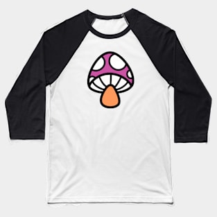 Lesbian Mushroom Discrete Pride Flag Baseball T-Shirt